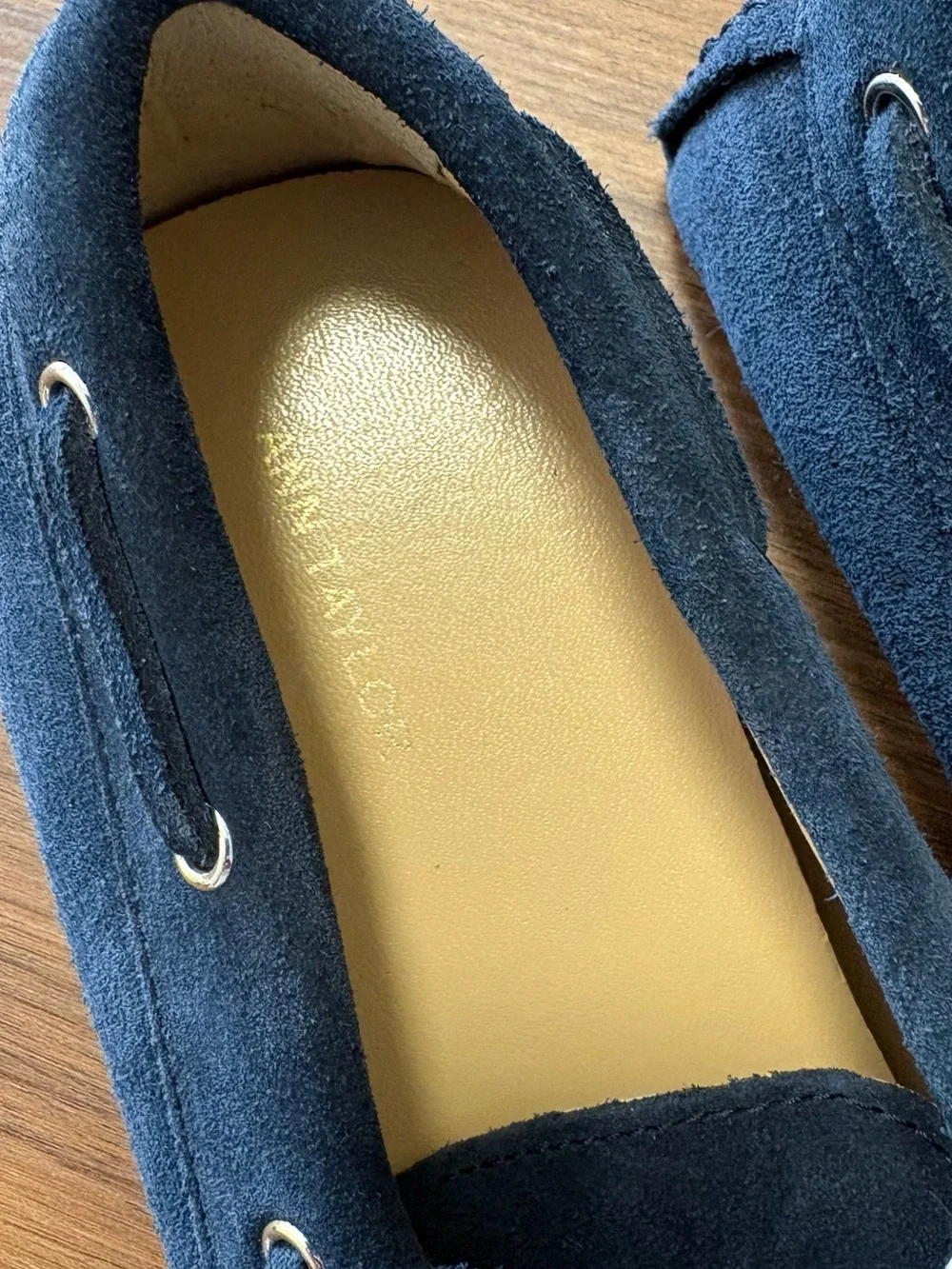 Ann Taylor Navy Suede Driving Loafers - Women 8.5